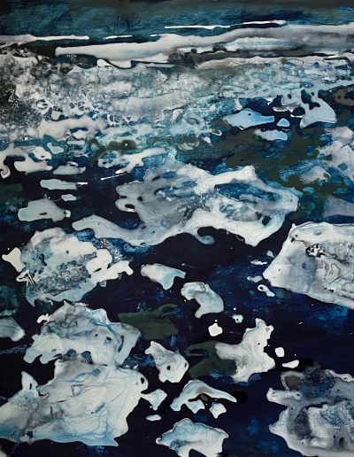 Ice decline, 60cm x 60cm, Pigment, gesso and size on board