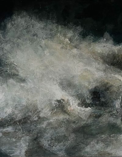 Storm Barra, 100cm x 110cm. Pigment, gesso and size on board