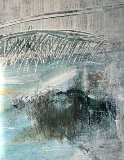 Stormy Water, 60cm x 60cm Pigment, gesso and size on board