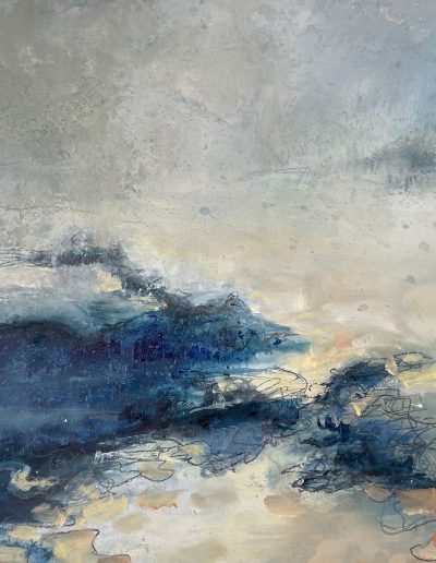 Easterly, 40cm x 40cm. Pigments and oil on board