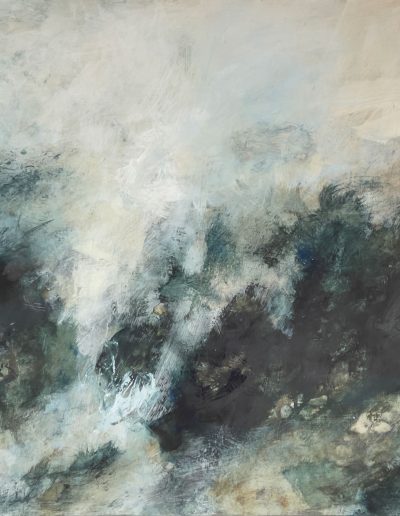Breaking Wave. Pigment, gesso and size on cradled board 80cm x 80cm